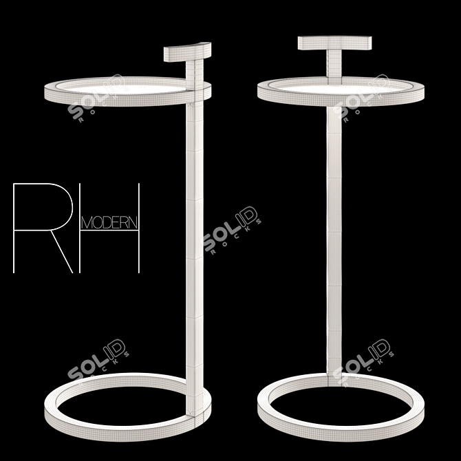 1930s Martini Side Table - RH Modern 3D model image 2