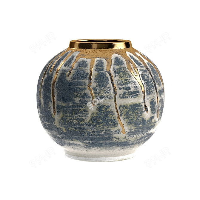 Gilded Elegance: MAGMA Medium Jar 3D model image 1