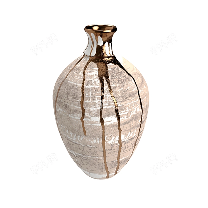 Molten Copper Vase 3D model image 2
