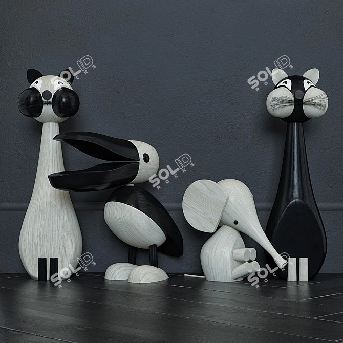 Inspired Wooden Toys by Lucie Kaas 3D model image 1