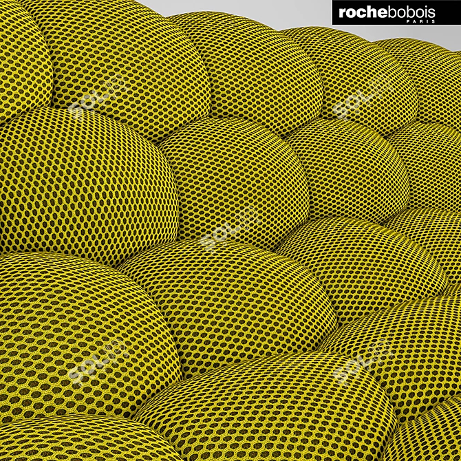 Bubble 3-Seater Sofa: Innovative Design & Luxury Comfort 3D model image 2