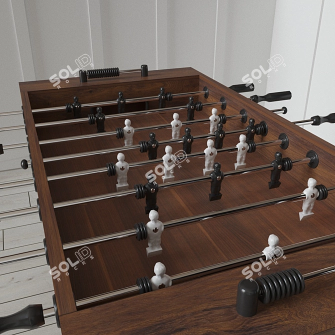 Elevate Your Game: Pottery Barn Foosball Table 3D model image 2