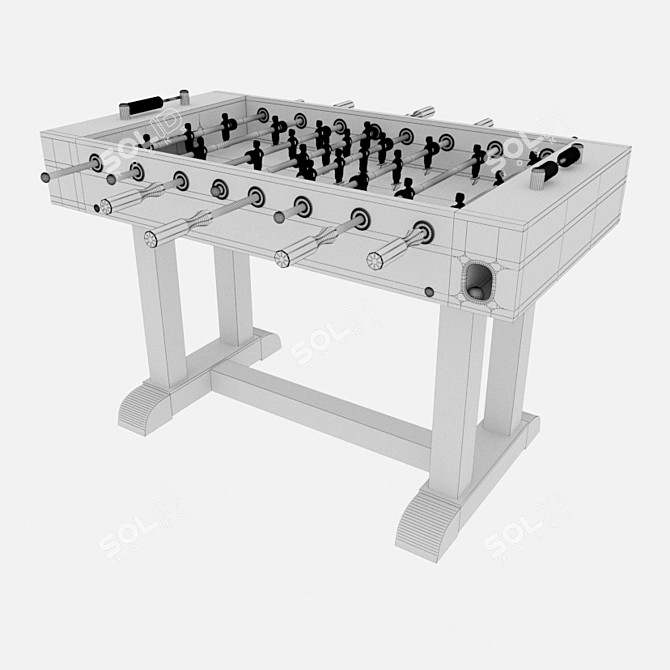 Elevate Your Game: Pottery Barn Foosball Table 3D model image 3