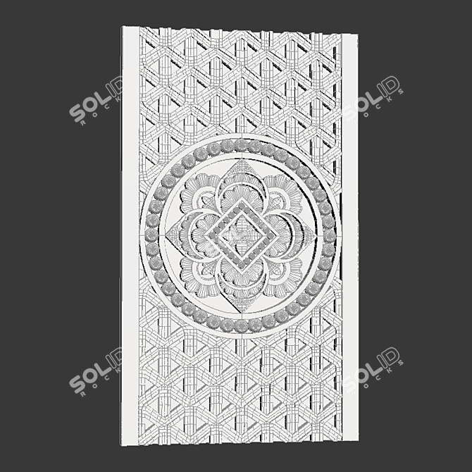 Geometric Harmony Architectural Ornament 3D model image 2