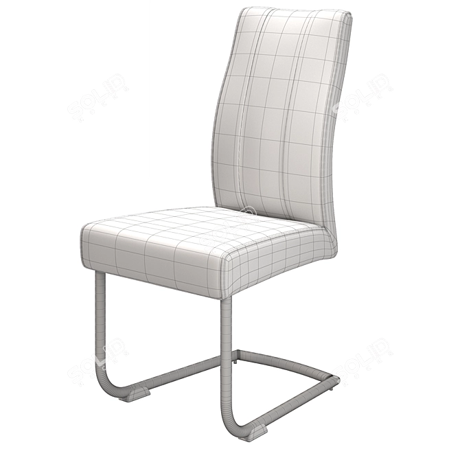 Elegant Alamon II Dining Chair 3D model image 3