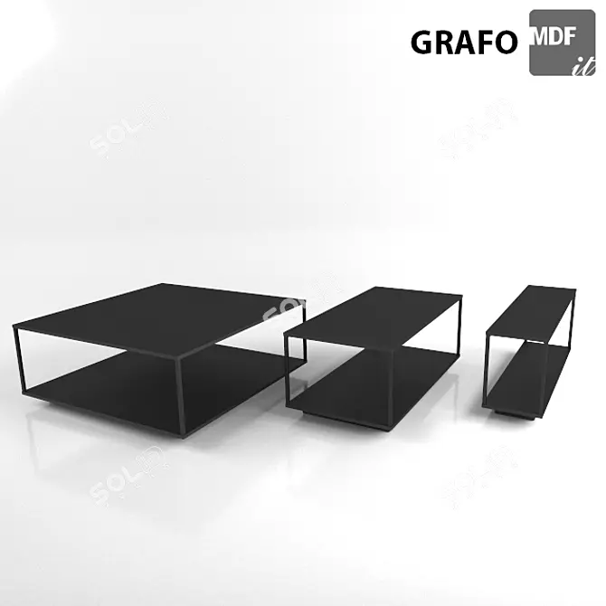 Sleek Grafo Table by MDF ITALIA 3D model image 1