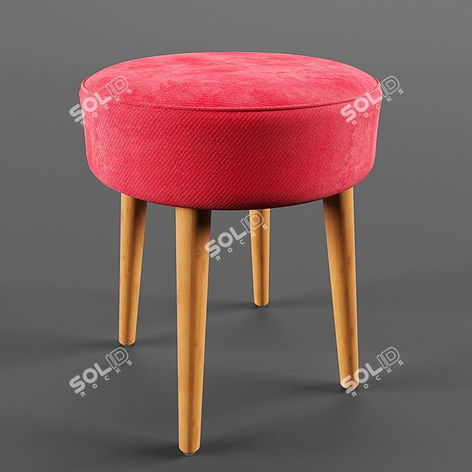 Bamboo Kitchen Table Set 3D model image 3