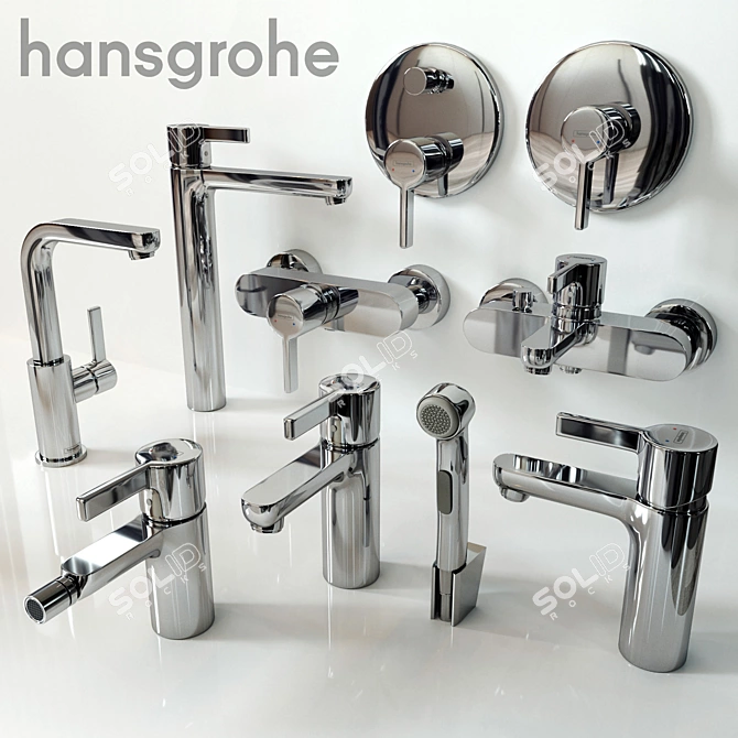 Hansgrohe Metris: Contemporary Mixer Collection 3D model image 1