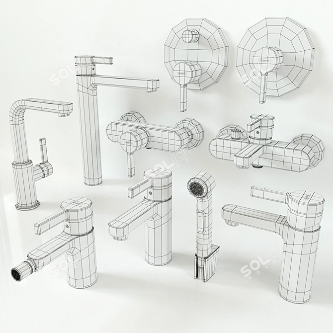 Hansgrohe Metris: Contemporary Mixer Collection 3D model image 3