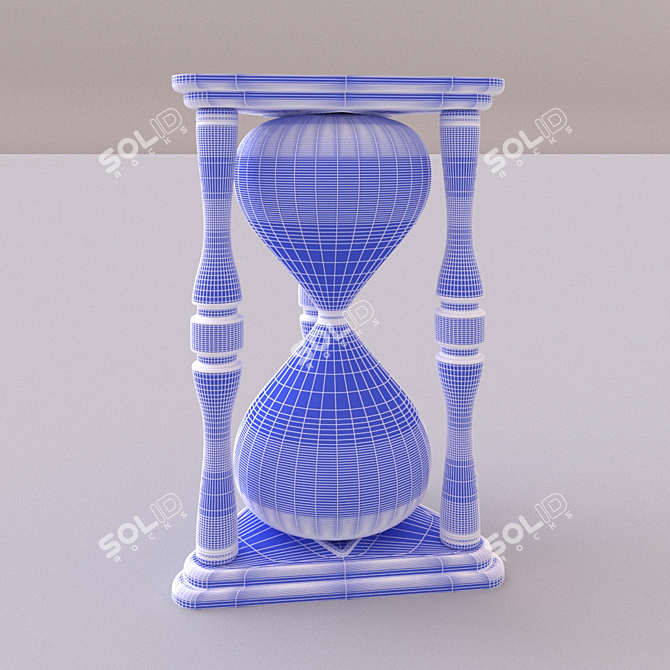 Vintage Bronze Sand Timer 3D model image 3