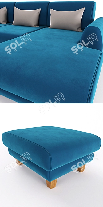 Amsterdam Corner Sofa & Banquet: Stylish & Spacious 3D model image 2