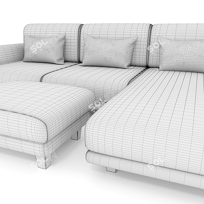 Amsterdam Corner Sofa & Banquet: Stylish & Spacious 3D model image 3