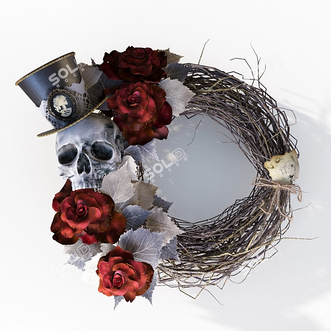 Spooky Halloween Wreath! 3D model image 1