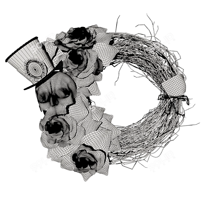 Spooky Halloween Wreath! 3D model image 3