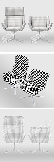 Boss Design Kruze Lounge: Stylish Armchairs 3D model image 2