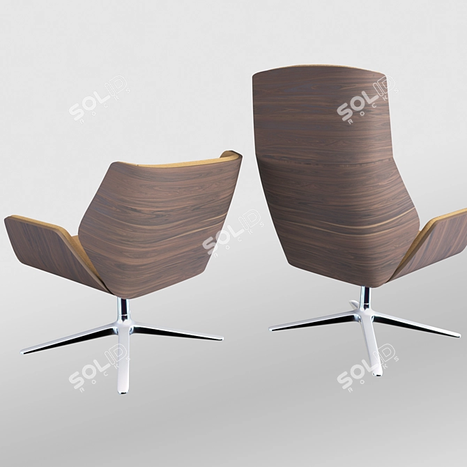 Boss Design Kruze Lounge: Stylish Armchairs 3D model image 3