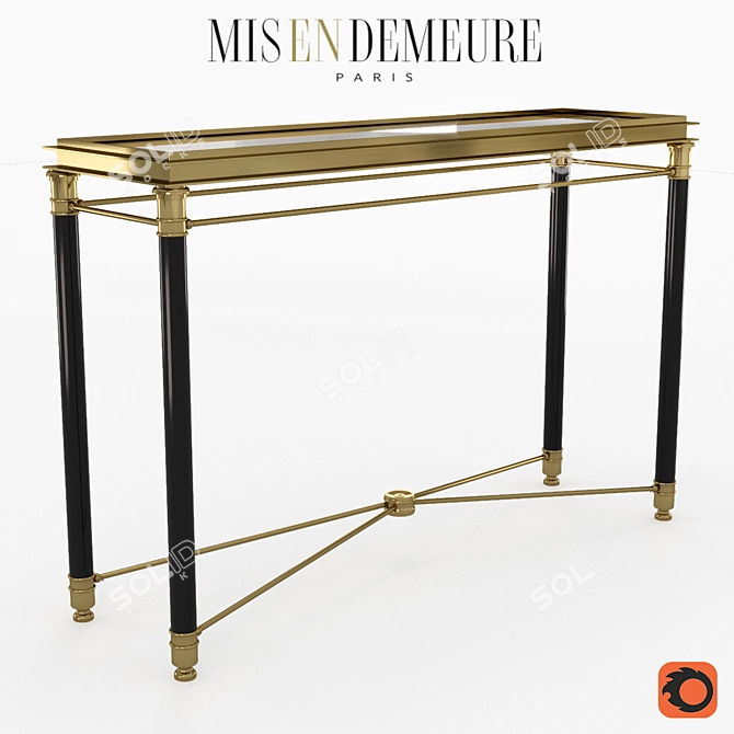 Elegant Faurbourg Console: French Chic for Your Home 3D model image 1