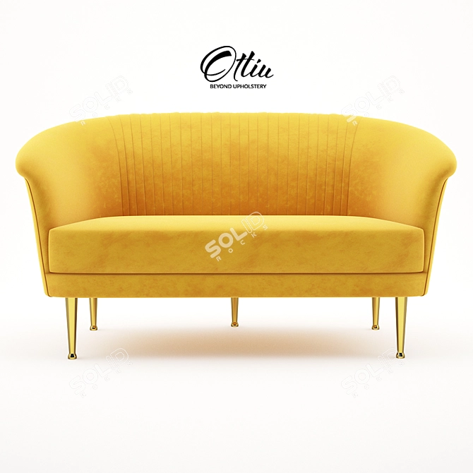 Lupino Twin Seat Sofa: Elegant Comfort 3D model image 2