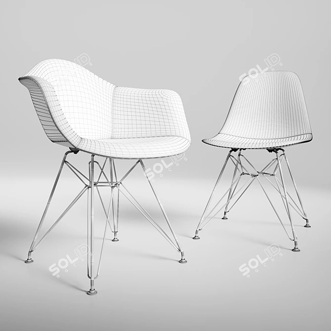 LOFTdesigne Eames Chairs Replica - Model 3565 & 3566 3D model image 3