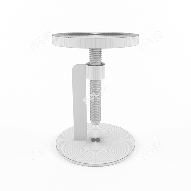 Carlo Contin Low Stool: Sleek Design for Modern Spaces 3D model image 2