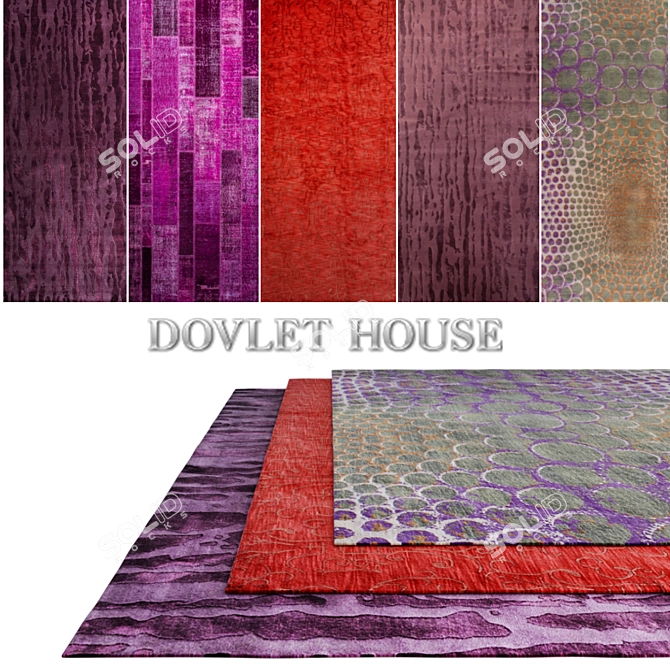 DOVLET HOUSE Carpets (Set of 5, Part 81) 3D model image 1