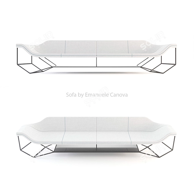 Elevate Your Space with Emanuele Canova's Sofa 3D model image 1