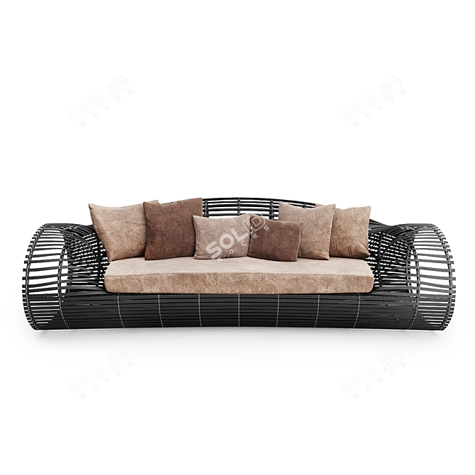 Elegant Kenneth Cobonpue Lolah Sofa 3D model image 1