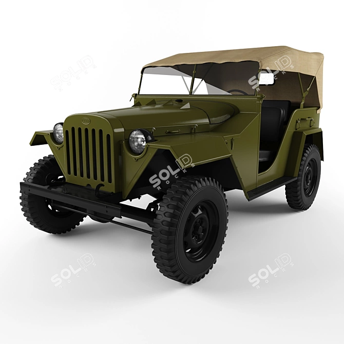 GAZ 67 - Rugged Off-Road Vehicle 3D model image 1