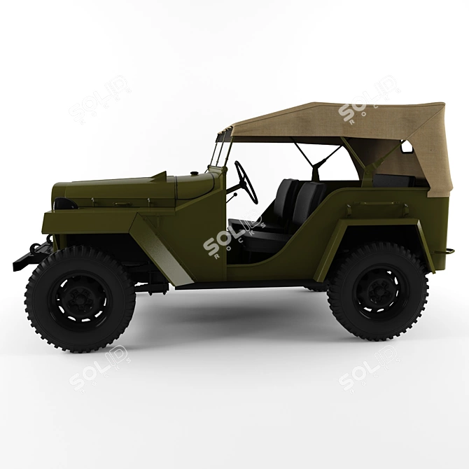 GAZ 67 - Rugged Off-Road Vehicle 3D model image 2