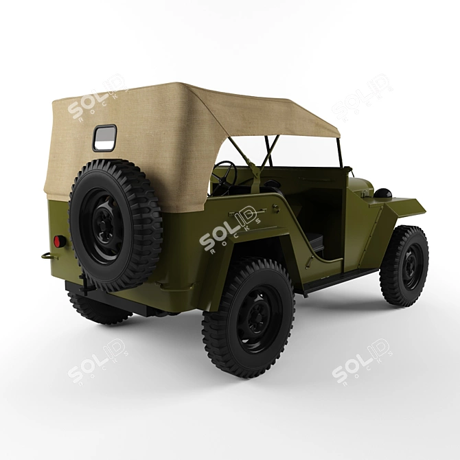 GAZ 67 - Rugged Off-Road Vehicle 3D model image 3