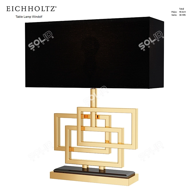 EICHHOLTZ Windolf Table Lamp: Sleek Design, Nickel or Brass Finish 3D model image 1