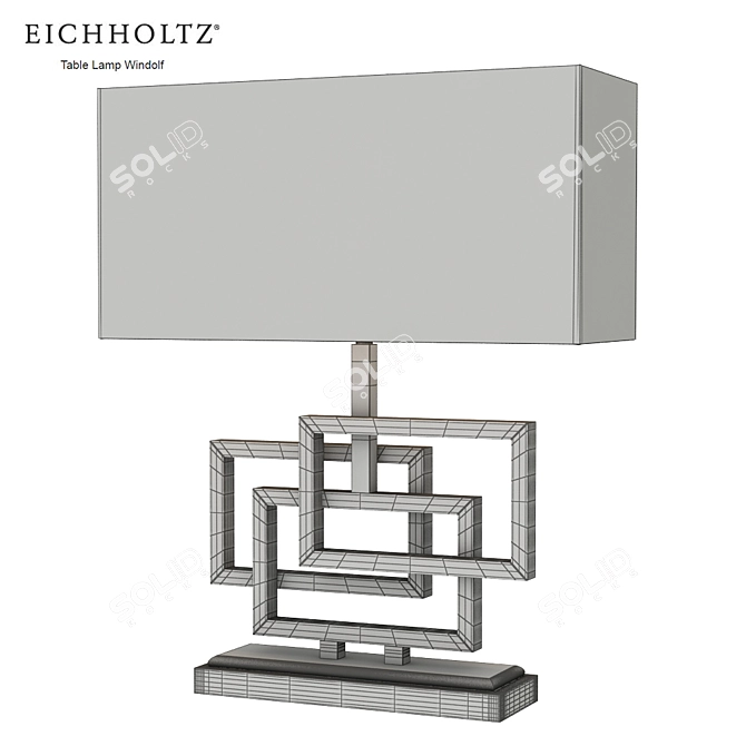 EICHHOLTZ Windolf Table Lamp: Sleek Design, Nickel or Brass Finish 3D model image 2