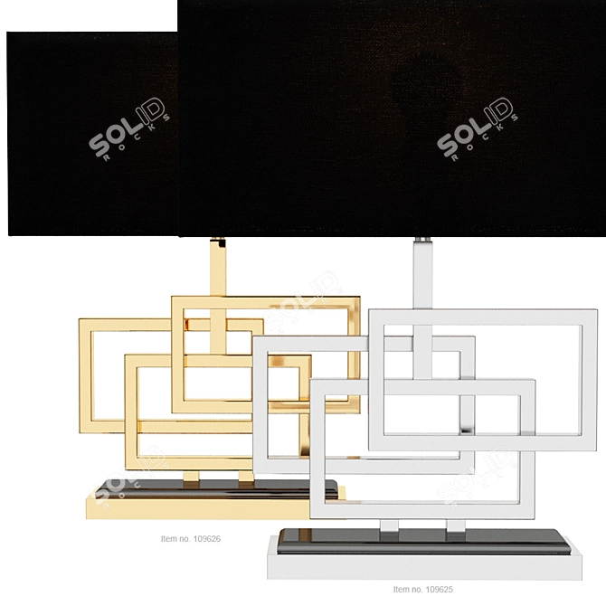 EICHHOLTZ Windolf Table Lamp: Sleek Design, Nickel or Brass Finish 3D model image 3
