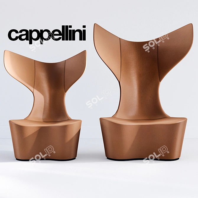 Sleek Cappellini Drum Chair 3D model image 1