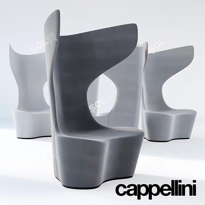 Sleek Cappellini Drum Chair 3D model image 2