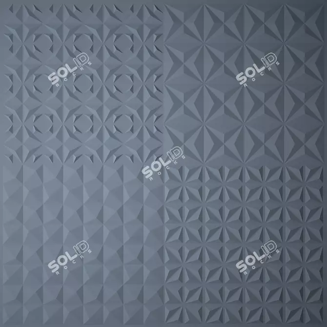 Modular Triangular Wall Panels 3D model image 1