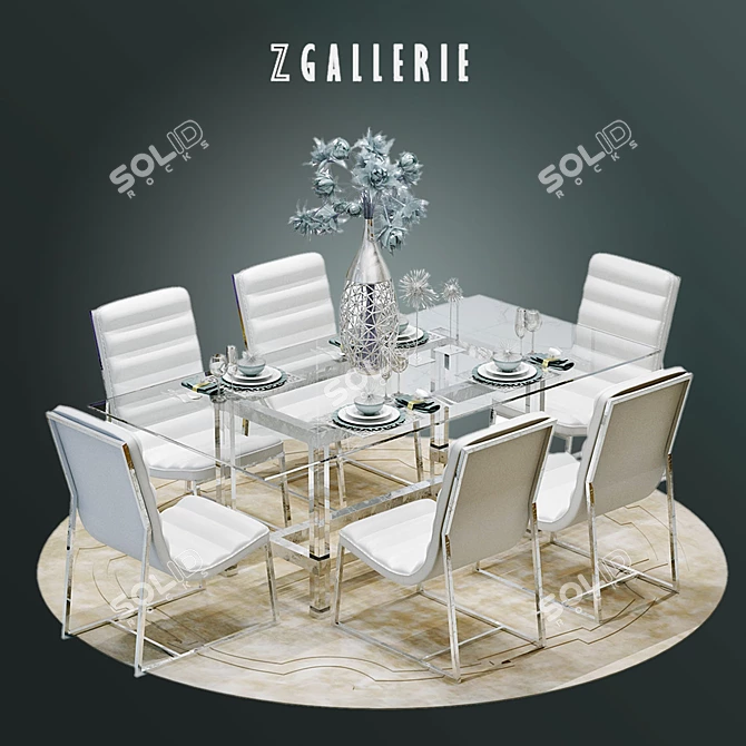 Title: ZGALERIE Dining Group + Serveware 3D model image 1