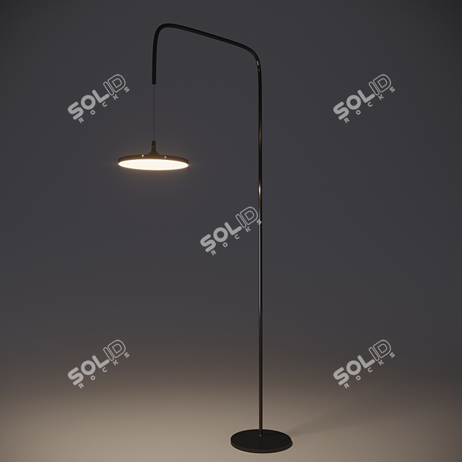 Sleek Yo-Yo Lamp by HITOSHI 3D model image 1