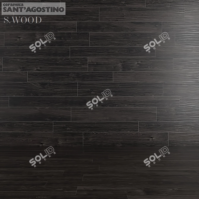 Title: Sant Agostino Black Wood Tile 3D model image 2