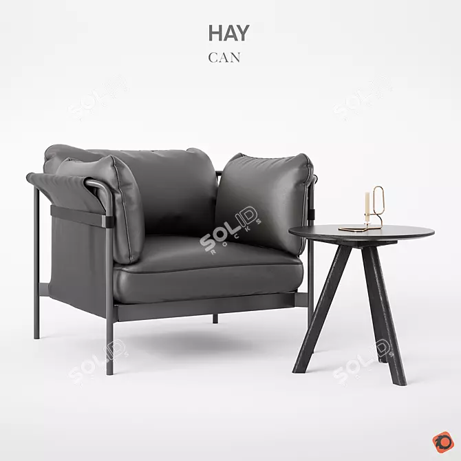 HAY-CAN Armchair: Sleek and Stylish 3D model image 1