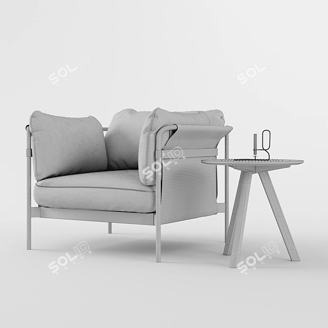 HAY-CAN Armchair: Sleek and Stylish 3D model image 3