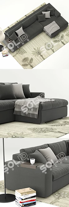 Epika: Stylish and Modular Sofa 3D model image 2