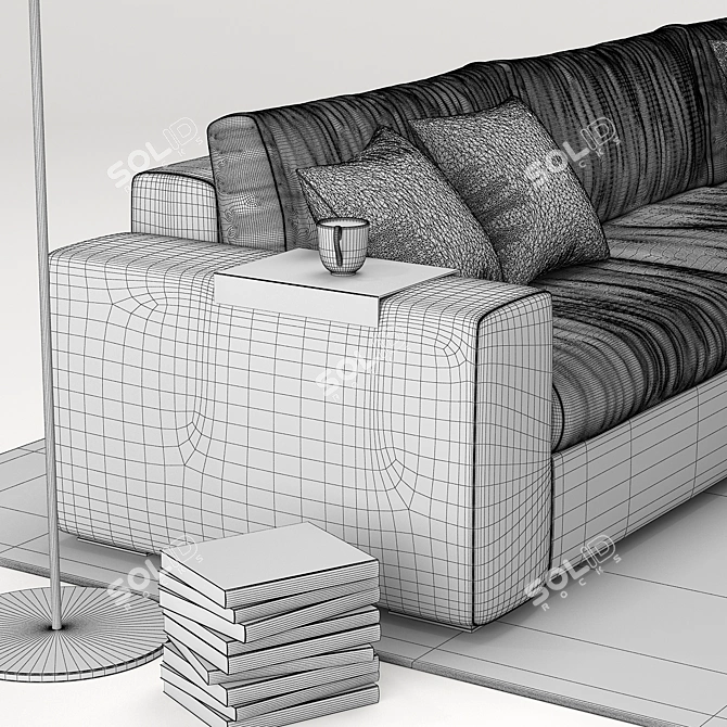 Epika: Stylish and Modular Sofa 3D model image 3