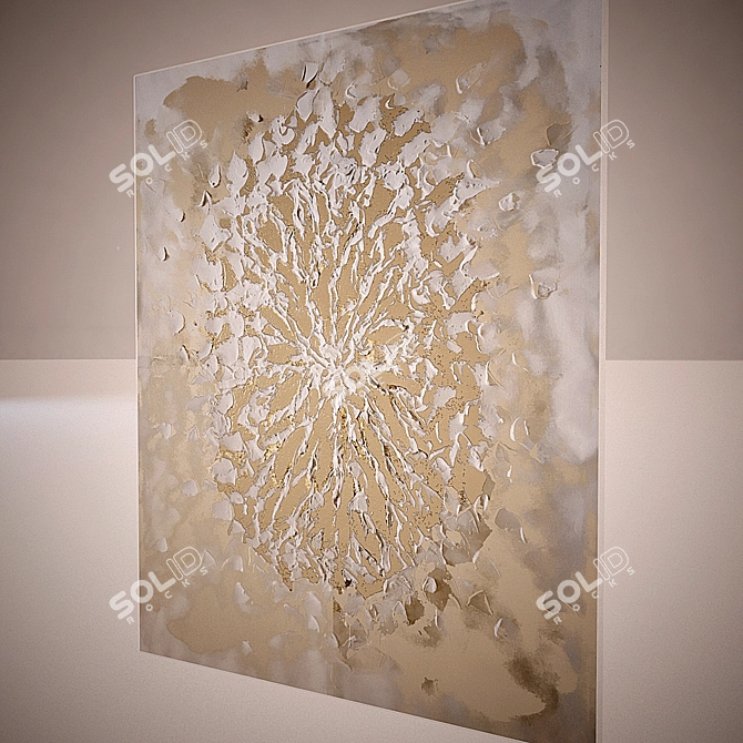 Golden Abstract Masterpiece 3D model image 2