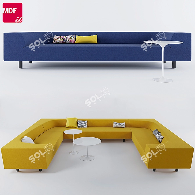 BORA BORA Modular Sofa: Italian Elegance 3D model image 2