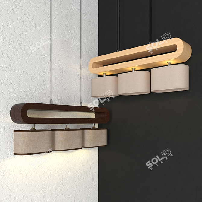 Stunning LUSSOLE NULVI Suspension Light 3D model image 1