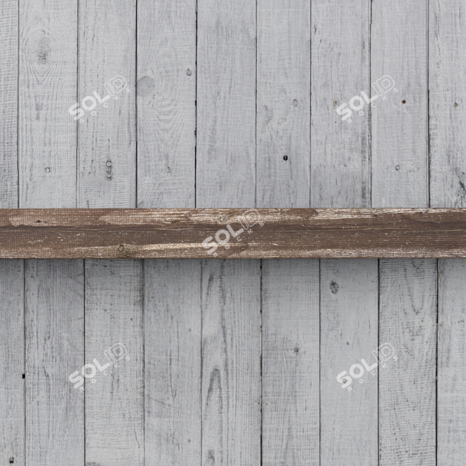 Rustic Wooden Ceiling Beams 3D model image 3