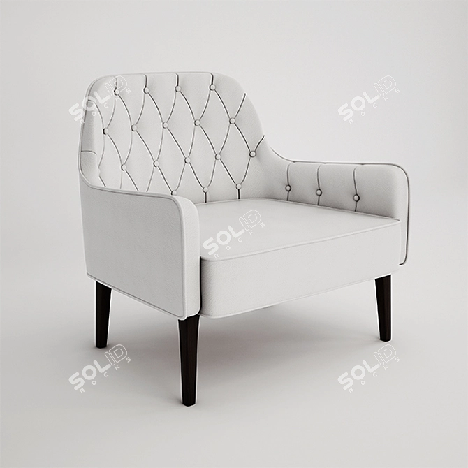 Contemporary Armchair with V-Ray Rendering 3D model image 1