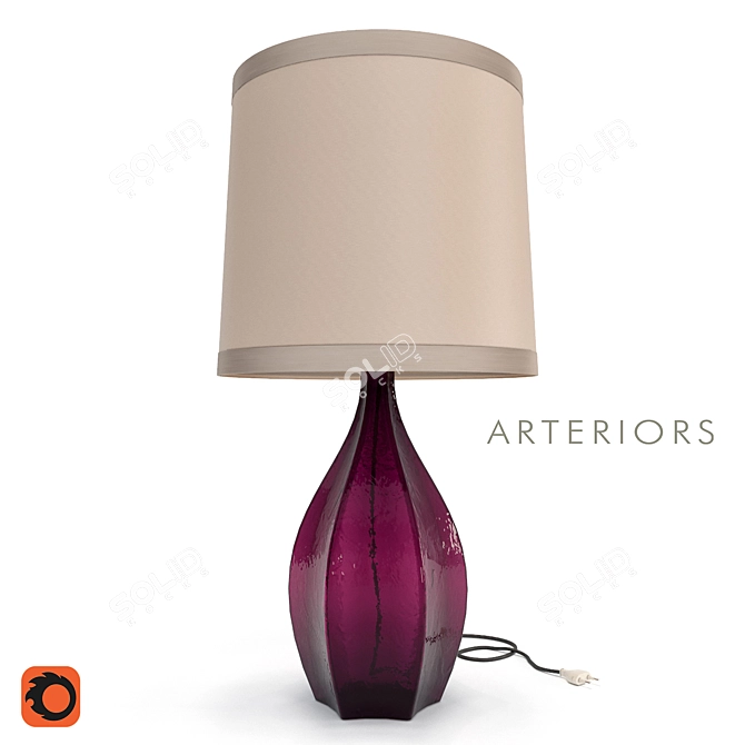 Elegant Arteriors Dalton Lamp 3D model image 1