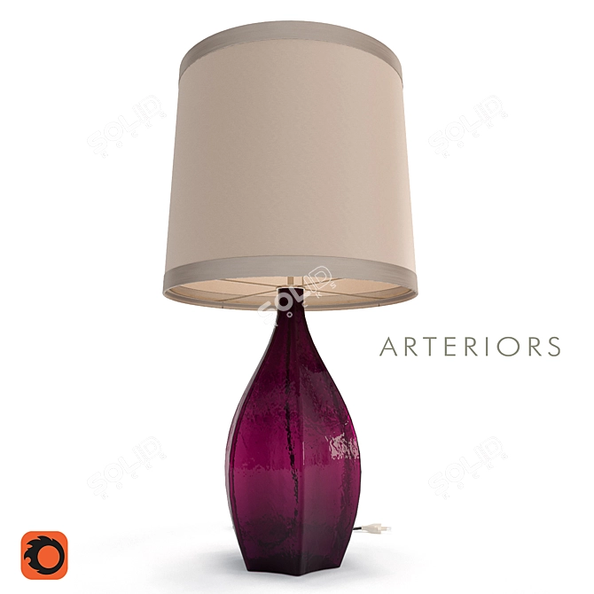 Elegant Arteriors Dalton Lamp 3D model image 2